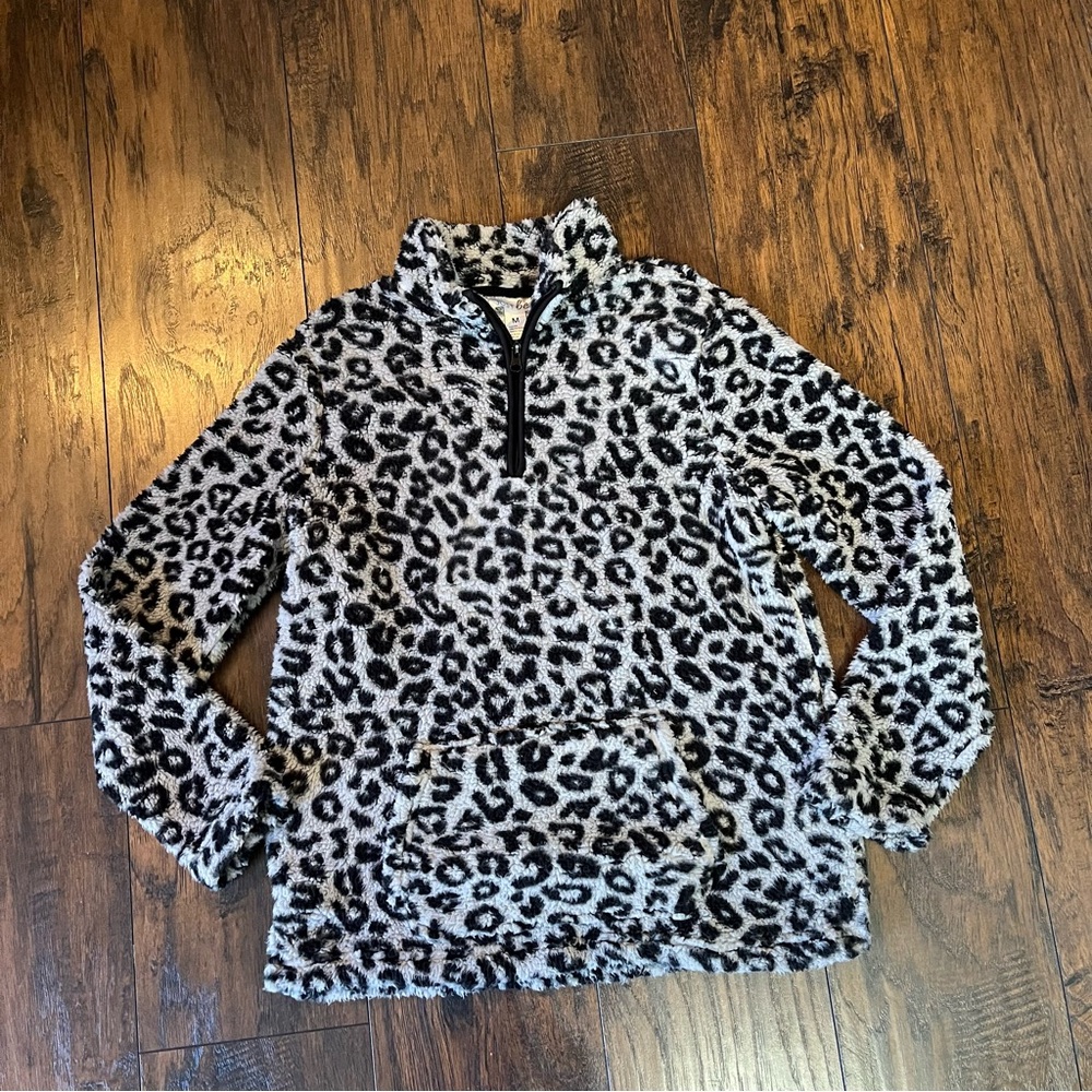 Just Be Black and White Fleece Jacket